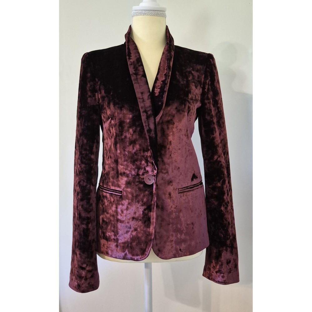 Women's S Velvet Tuxedo Jacket Blazer Whimsigoth Witchy Vampire Luxury Holiday